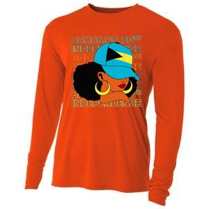 Bahamas 50th Independence Day Bahamian Flag Cooling Performance Long Sleeve Crew