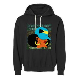 Bahamas 50th Independence Day Bahamian Flag Garment-Dyed Fleece Hoodie