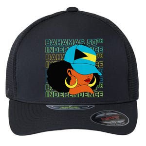 Bahamas 50th Independence Day Bahamian Flag Flexfit Unipanel Trucker Cap