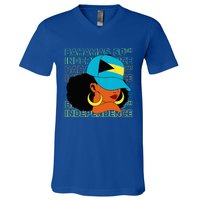 Bahamas 50th Independence Day Bahamian Flag V-Neck T-Shirt