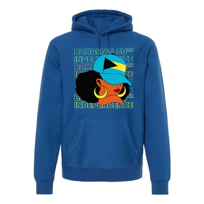 Bahamas 50th Independence Day Bahamian Flag Premium Hoodie