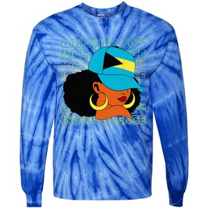 Bahamas 50th Independence Day Bahamian Flag Tie-Dye Long Sleeve Shirt