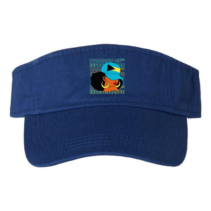 Bahamas 50th Independence Day Bahamian Flag Valucap Bio-Washed Visor