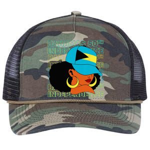 Bahamas 50th Independence Day Bahamian Flag Retro Rope Trucker Hat Cap