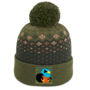 Bahamas 50th Independence Day Bahamian Flag The Baniff Cuffed Pom Beanie