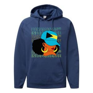 Bahamas 50th Independence Day Bahamian Flag Performance Fleece Hoodie