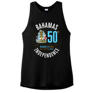 Bahamas 50th Independence Bahamian Flag Nassau Bahamas Flag Ladies PosiCharge Tri-Blend Wicking Tank