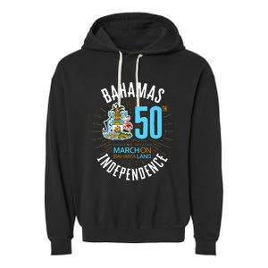 Bahamas 50th Independence Bahamian Flag Nassau Bahamas Flag Garment-Dyed Fleece Hoodie