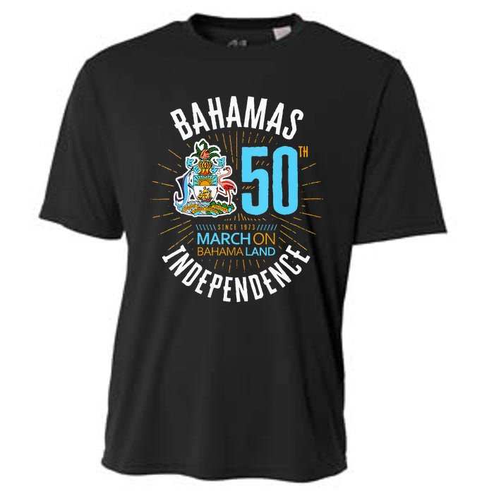 Bahamas 50th Independence Bahamian Flag Nassau Bahamas Flag Cooling Performance Crew T-Shirt