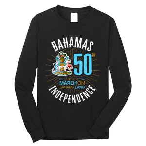 Bahamas 50th Independence Bahamian Flag Nassau Bahamas Flag Long Sleeve Shirt