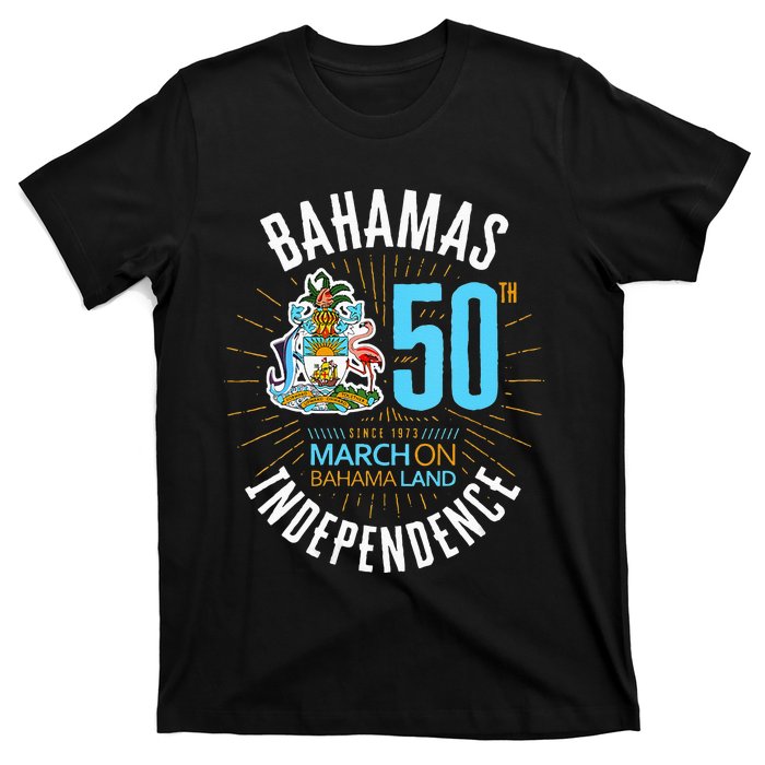 Bahamas 50th Independence Bahamian Flag Nassau Bahamas Flag T-Shirt