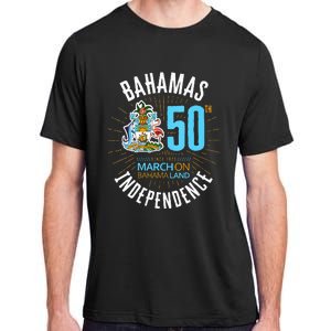 Bahamas 50th Independence Bahamian Flag Nassau Bahamas Flag Adult ChromaSoft Performance T-Shirt