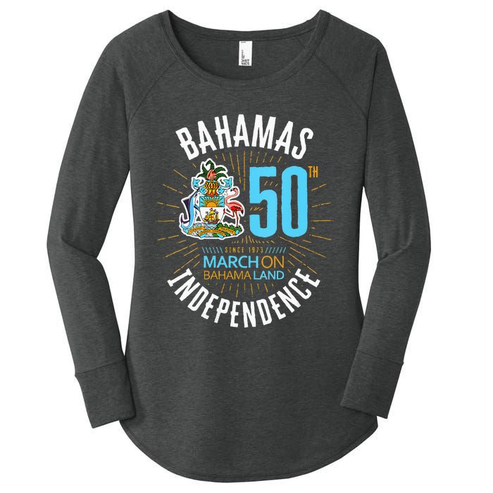 Bahamas 50th Independence Bahamian Flag Nassau Bahamas Flag Women's Perfect Tri Tunic Long Sleeve Shirt