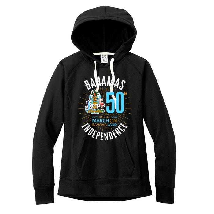 Bahamas 50th Independence Bahamian Flag Nassau Bahamas Flag Women's Fleece Hoodie