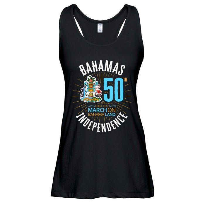 Bahamas 50th Independence Bahamian Flag Nassau Bahamas Flag Ladies Essential Flowy Tank