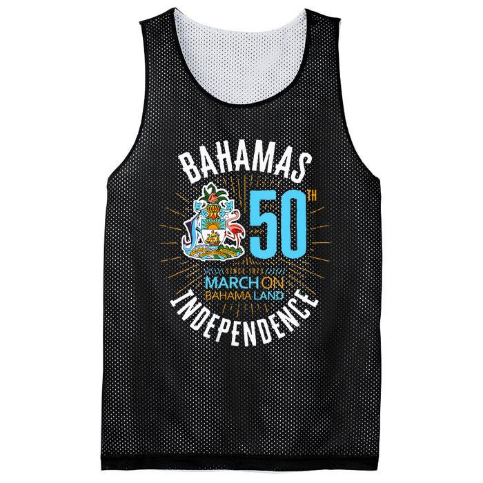 Bahamas 50th Independence Bahamian Flag Nassau Bahamas Flag Mesh Reversible Basketball Jersey Tank