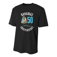 Bahamas 50th Independence Bahamian Flag Nassau Bahamas Flag Youth Performance Sprint T-Shirt