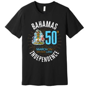 Bahamas 50th Independence Bahamian Flag Nassau Bahamas Flag Premium T-Shirt