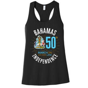 Bahamas 50th Independence Bahamian Flag Nassau Bahamas Flag Women's Racerback Tank