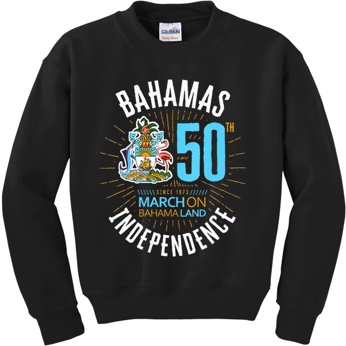 Bahamas 50th Independence Bahamian Flag Nassau Bahamas Flag Kids Sweatshirt