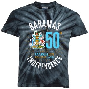 Bahamas 50th Independence Bahamian Flag Nassau Bahamas Flag Kids Tie-Dye T-Shirt