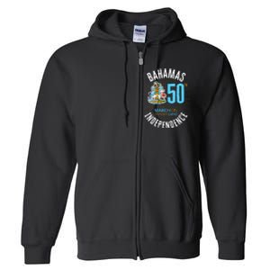 Bahamas 50th Independence Bahamian Flag Nassau Bahamas Flag Full Zip Hoodie