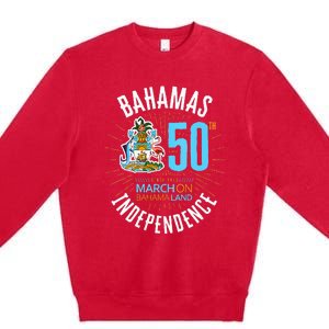 Bahamas 50th Independence Bahamian Flag Nassau Bahamas Flag Premium Crewneck Sweatshirt