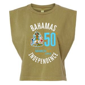 Bahamas 50th Independence Bahamian Flag Nassau Bahamas Flag Garment-Dyed Women's Muscle Tee