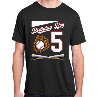 Birthday 5 Party Cake Baseball Field Bat Catcher Homerun Adult ChromaSoft Performance T-Shirt