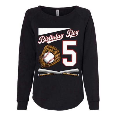 Birthday 5 Party Cake Baseball Field Bat Catcher Homerun Womens California Wash Sweatshirt