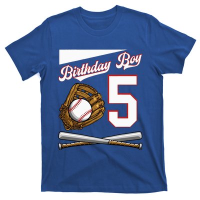 Birthday 5 Party Cake Baseball Field Bat Catcher Homerun T-Shirt