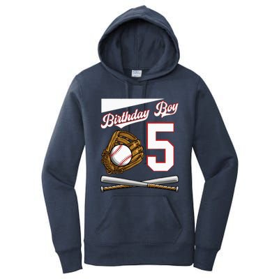 Birthday 5 Party Cake Baseball Field Bat Catcher Homerun Women's Pullover Hoodie