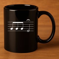 Beethoven 5th Symphony Notes Classical Music Composer 11oz C Handle Ceramic Mug