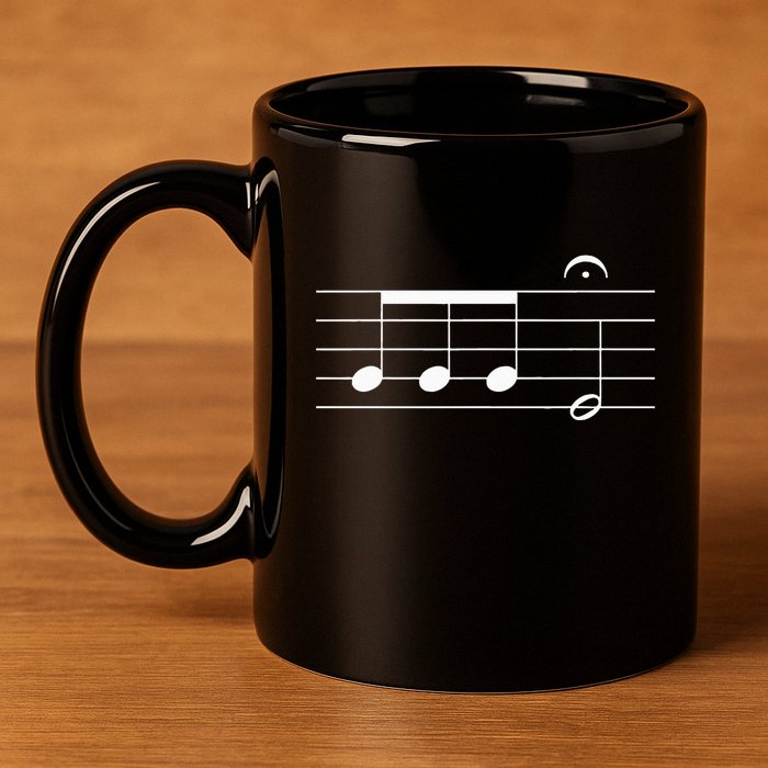 Beethoven 5th Symphony Notes Classical Music Composer 11oz C Handle Ceramic Mug