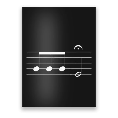 Beethoven 5th Symphony Notes Classical Music Composer Poster