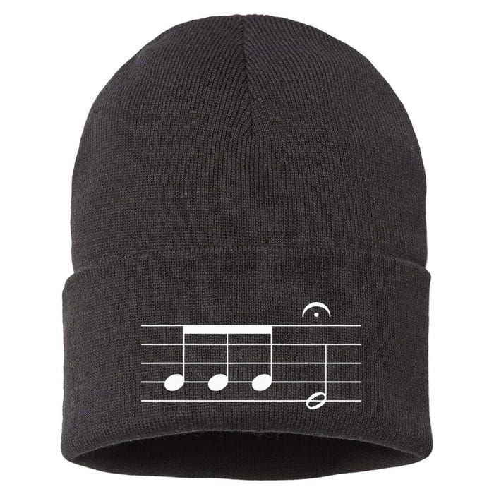 Beethoven 5th Symphony Notes Classical Music Composer Sustainable Knit Beanie