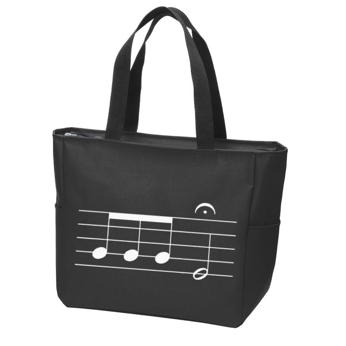 Beethoven 5th Symphony Notes Classical Music Composer Zip Tote Bag