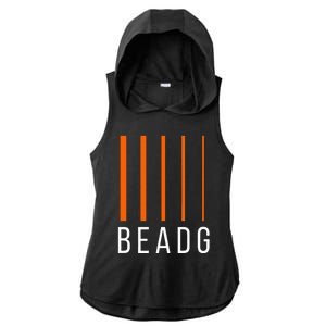 Beadg 5 String Bass Guitar Ladies PosiCharge Tri-Blend Wicking Draft Hoodie Tank