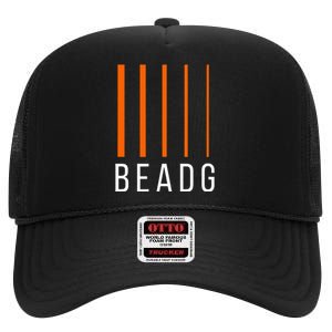 Beadg 5 String Bass Guitar High Crown Mesh Back Trucker Hat