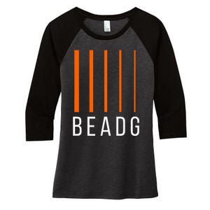 Beadg 5 String Bass Guitar Women's Tri-Blend 3/4-Sleeve Raglan Shirt