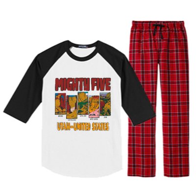 Big 5 Utah Mighty Five National Park Raglan Sleeve Pajama Set