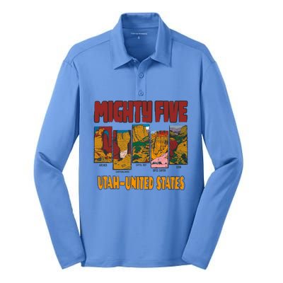 Big 5 Utah Mighty Five National Park Silk Touch Performance Long Sleeve Polo