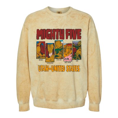 Big 5 Utah Mighty Five National Park Colorblast Crewneck Sweatshirt