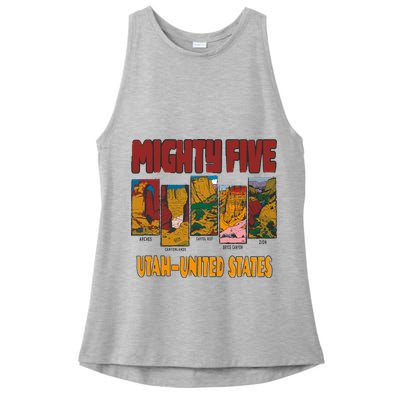 Big 5 Utah Mighty Five National Park Ladies PosiCharge Tri-Blend Wicking Tank