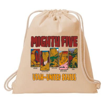 Big 5 Utah Mighty Five National Park Drawstring Bag