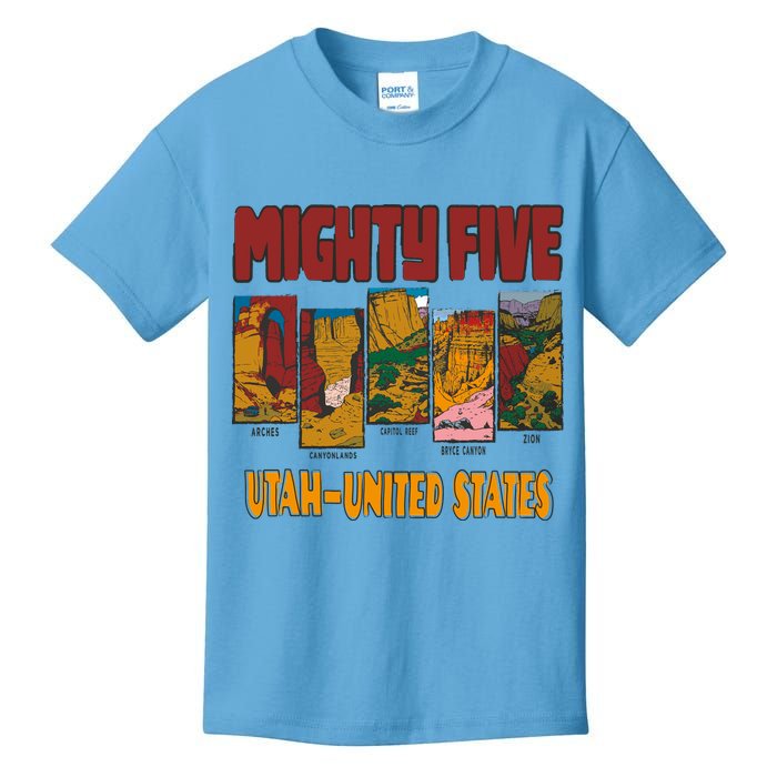 Big 5 Utah Mighty Five National Park Kids T-Shirt