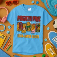 Big 5 Utah Mighty Five National Park Kids T-Shirt
