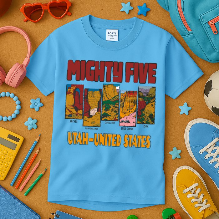 Big 5 Utah Mighty Five National Park Kids T-Shirt