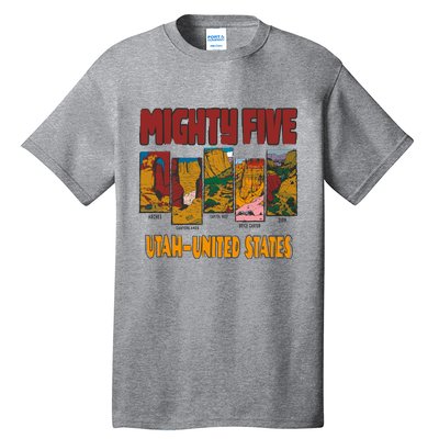 Big 5 Utah Mighty Five National Park Tall T-Shirt