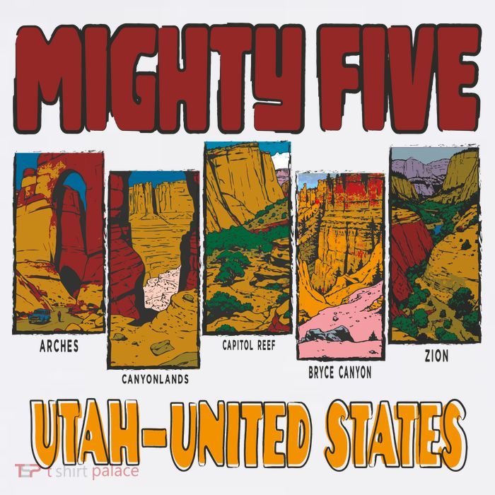 Big 5 Utah Mighty Five National Park Tall T-Shirt